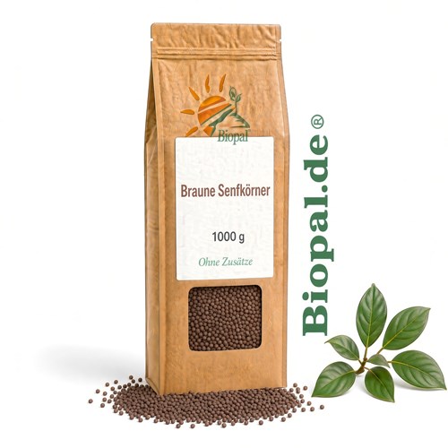Senfkörner 1000 g ganz Saat braun schwarz, ohne Zusätze beste Qualität von Biopal