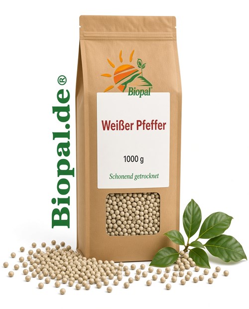 Pfeffer Weiß 1000 g ganz Körner weißer Pfeffer ganz Pfefferkörner
