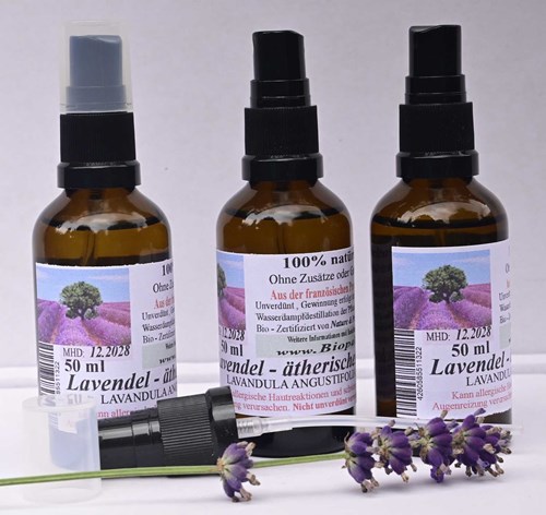 Lavendelöl 50ml - 100% rein, zertifiziert, ätherisches Öl von Biopal Frankreich